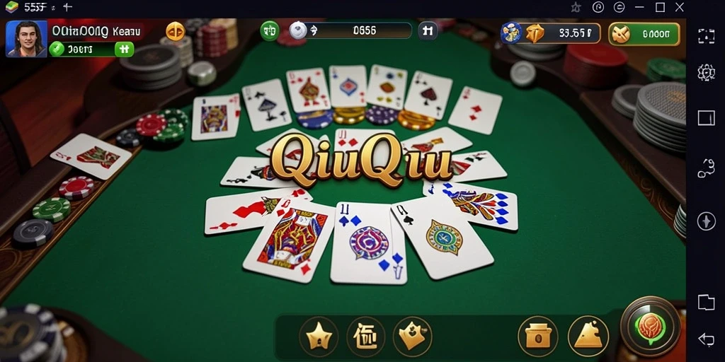 Gameplay seru dari permainan QiuQiu 555F.