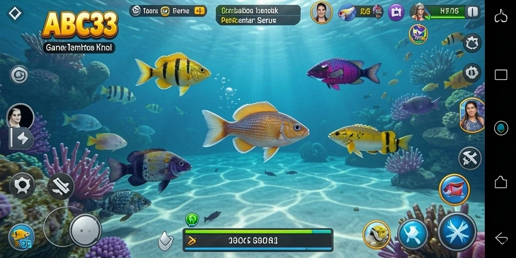 Screenshot menampilkan gameplay seru Tembak Ikan di ABC33.