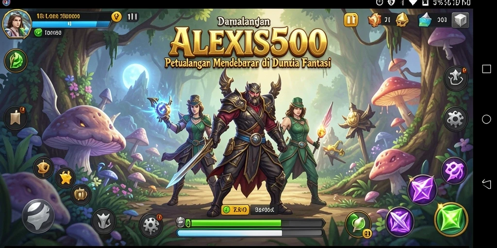 Gameplay seru dan mendebarkan dalam ALEXIS500.