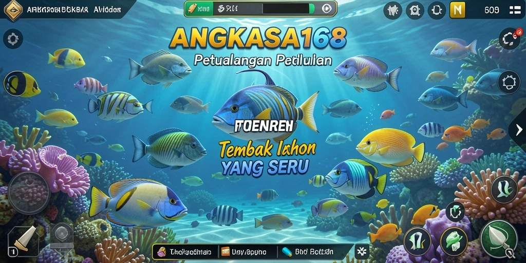 Tangkapan layar gameplay ANGKASA168 menampilkan suasana seru menembak ikan.