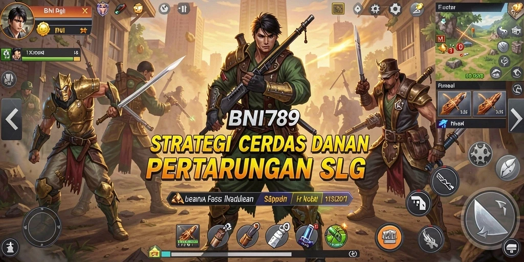 Screenshot gameplay BNI789 menampilkan pertempuran strategis yang mendebarkan.