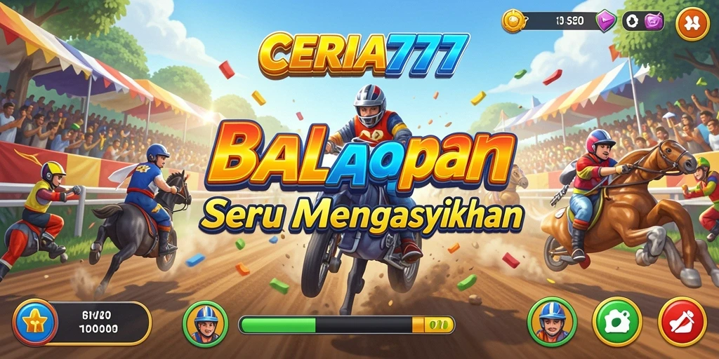 Screenshot gameplay CERIA777 menampilkan balapan seru dengan grafik memukau.