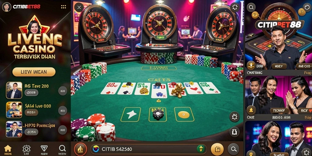 Tampilan gameplay Live Casino yang seru dan mengasyikkan di CITIBET88.