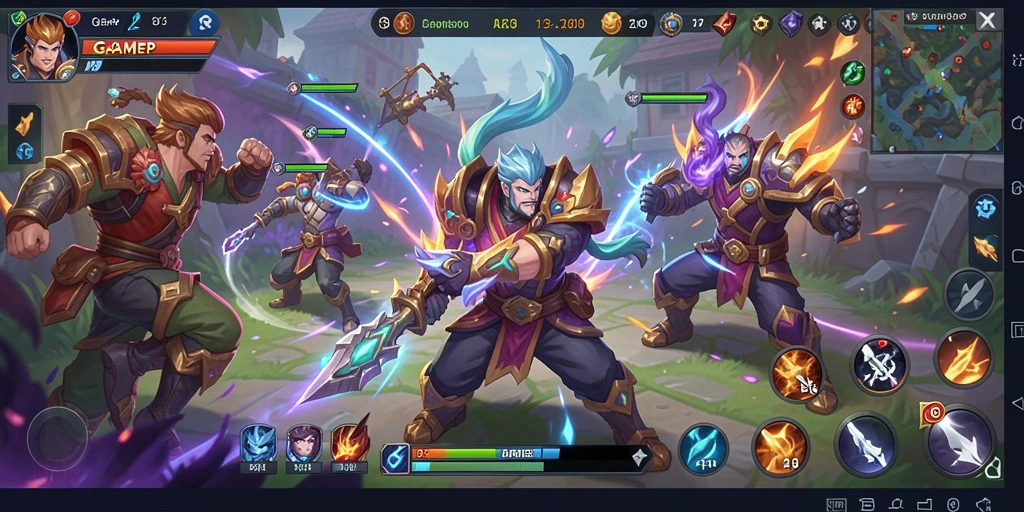 Tampilan gameplay GAMERP yang seru dan mendebarkan.