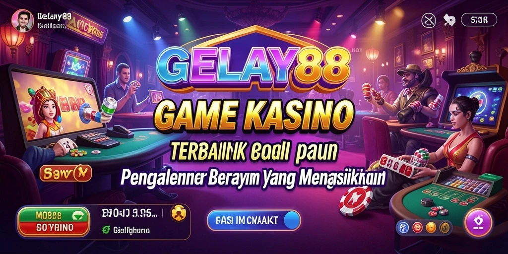 Tampilan menarik dari gameplay Kasino yang mengasyikkan di GELAY88.