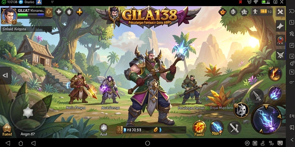 Tampilan screenshot GILA138 dengan aksi pertempuran seru di dunia fantasi.