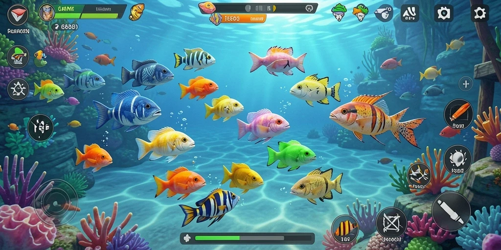 Screenshot gameplay H89 menunjukkan aksi menembak ikan yang mendebarkan.