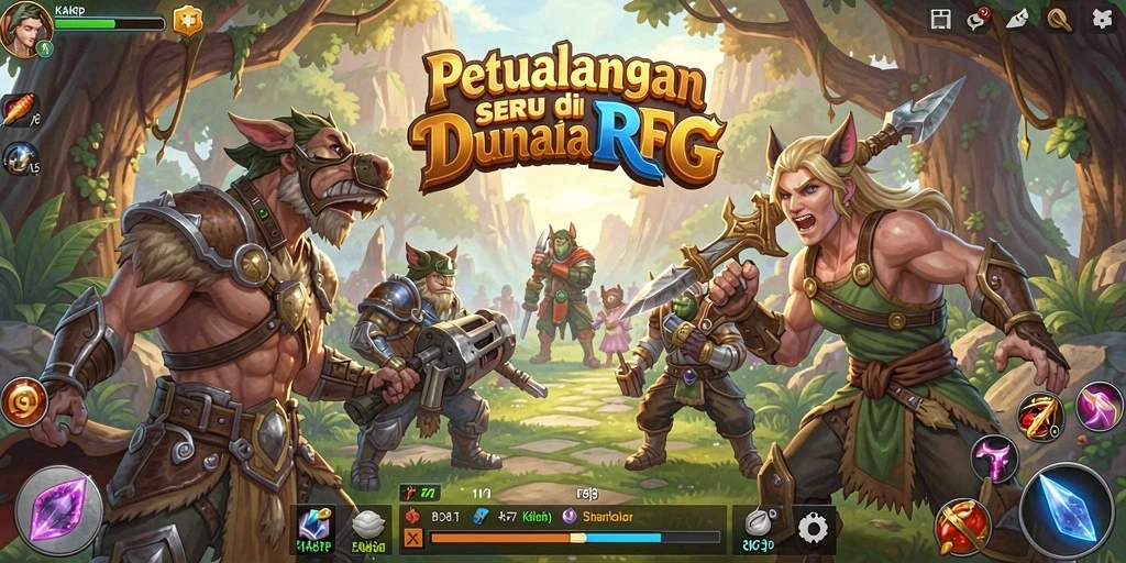 Menampilkan gameplay seru KAKRP dengan berbagai karakter dan pertarungan yang dinamis.