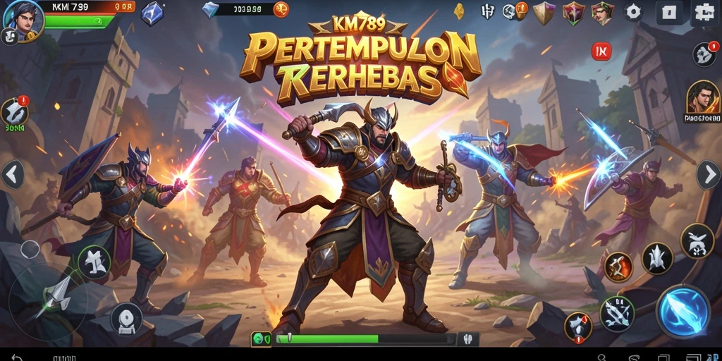Tampilan gameplay KM789 yang mendebarkan dalam pertempuran Battle Royale.