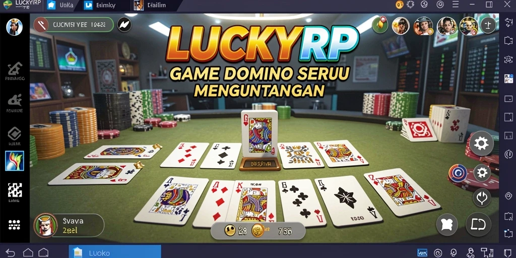 Screenshot gameplay LUCKYRP yang menampilkan aksi seru permainan Domino.