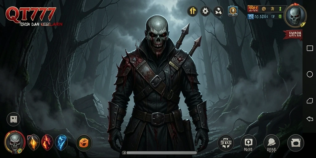 Tangkapan layar utama QT777 yang menampilkan ketegangan gameplay.