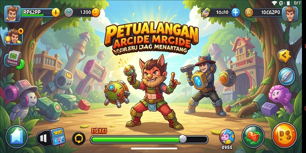 Tangkapan layar gameplay RP62RP yang menggambarkan aksi seru dalam permainan arcade.