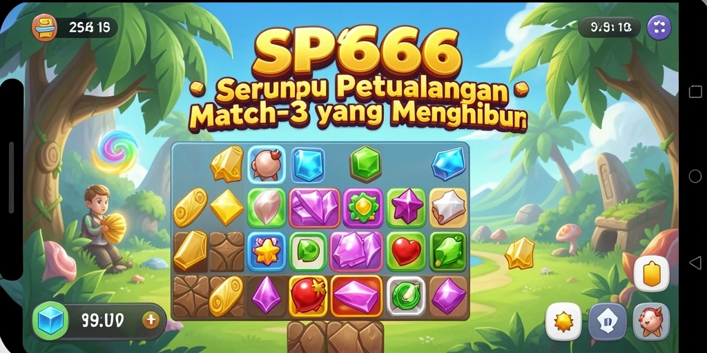 Tampilan gameplay SP666 yang penuh warna dan menarik.
