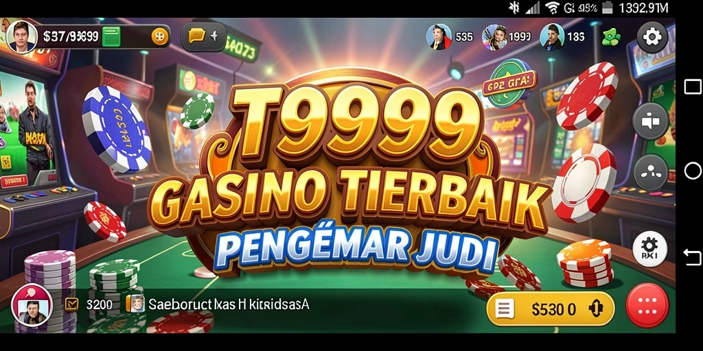 Screenshot utama T9999 menunjukkan gameplay menarik di kasino.