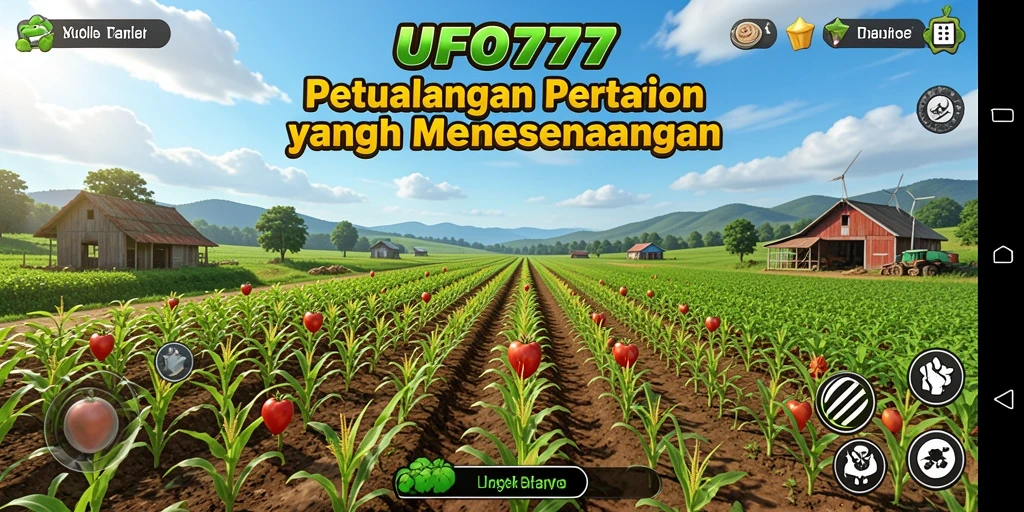Screenshot dari gameplay <strong>UFO777</strong> yang menampilkan kegiatan bertani.